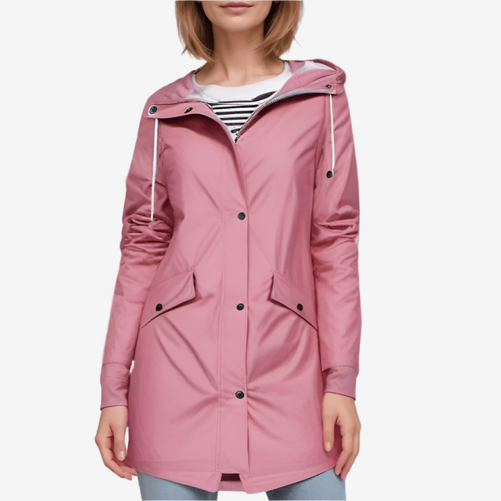 Regenjacke für den Herbst -  Wasserfeste Windbreaker mit Kapuze für Damen