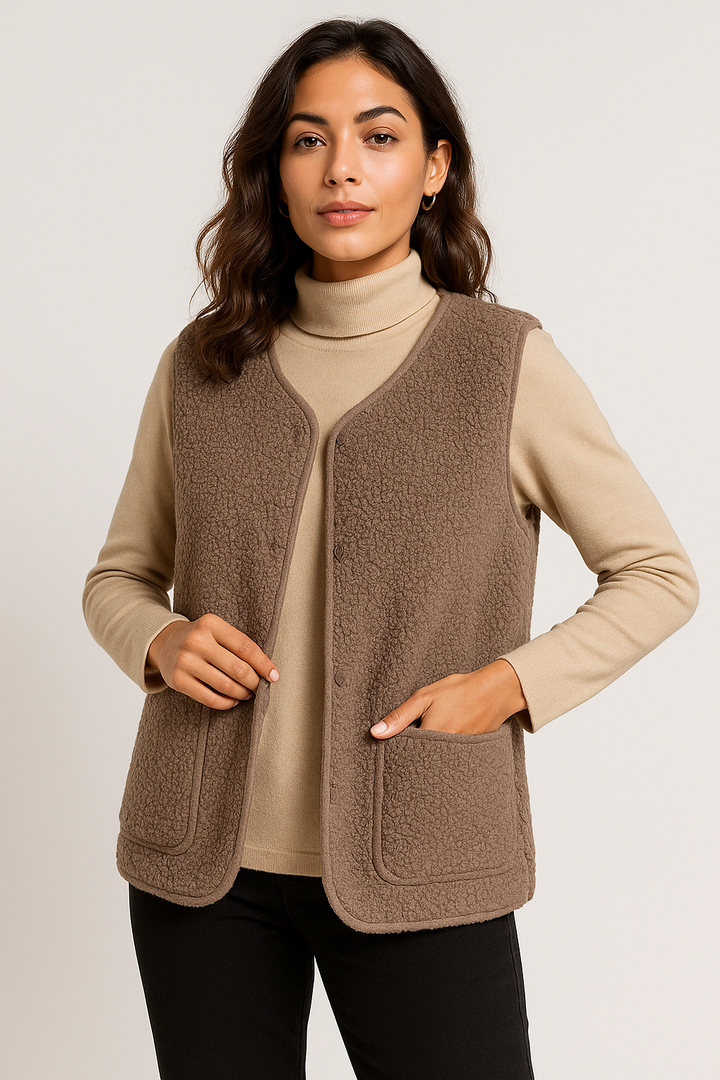 Plüsch-Weste für Damen