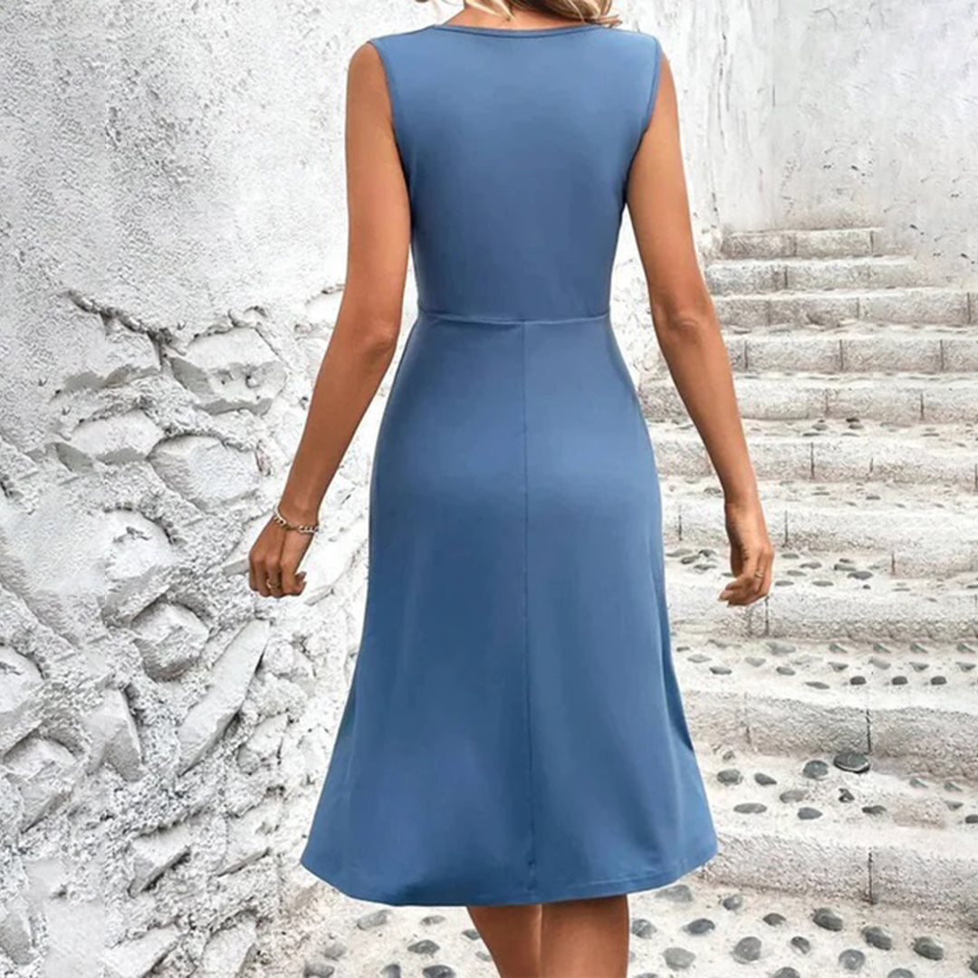 Sommerkleid für Damen - Elegantes Wickelkleid mit Muster