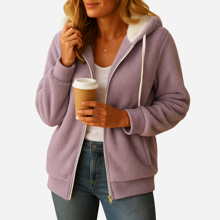 Fleece Weste für Damen - Lang, Kapuze & Warm für den Winter