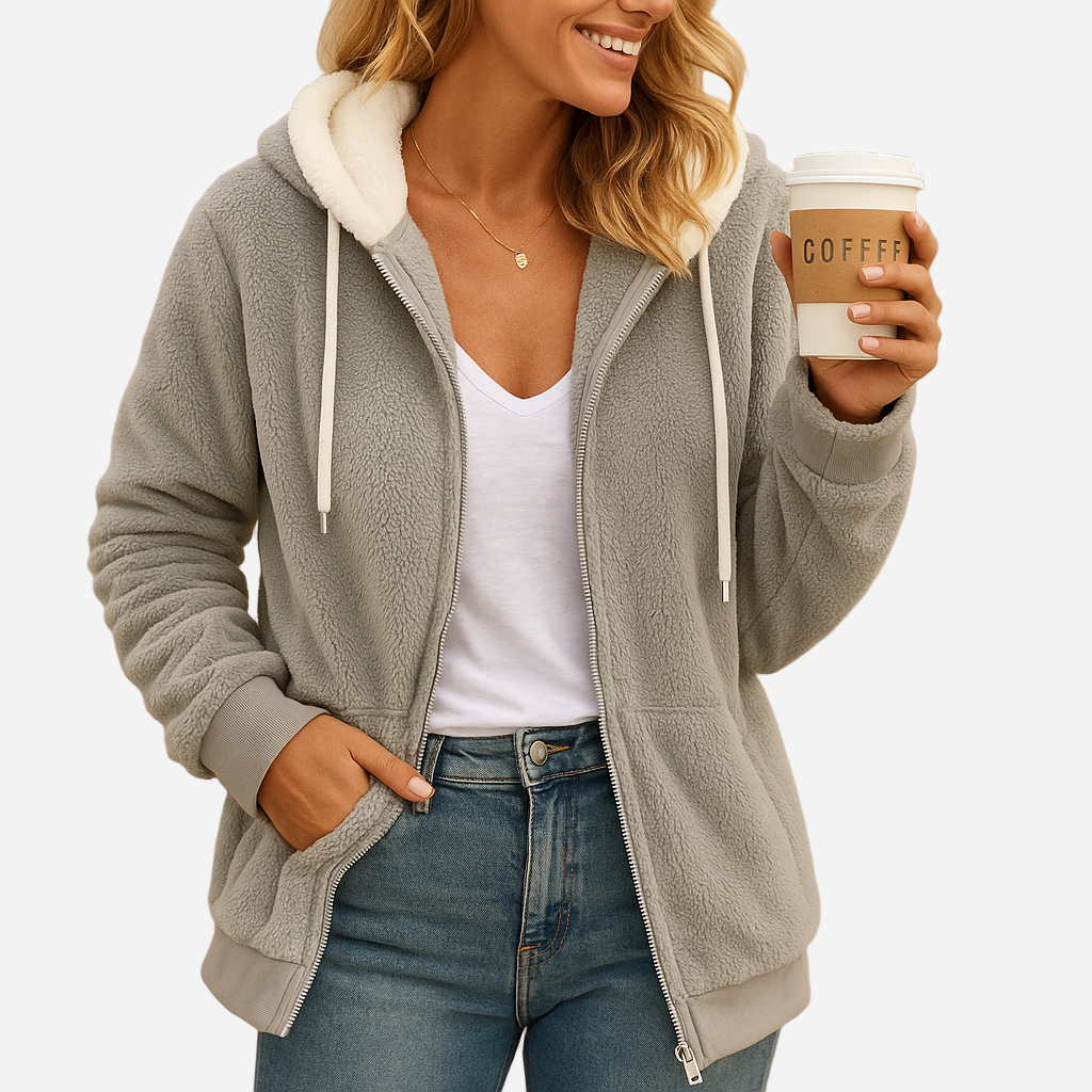Fleece Weste für Damen - Lang, Kapuze & Warm für den Winter
