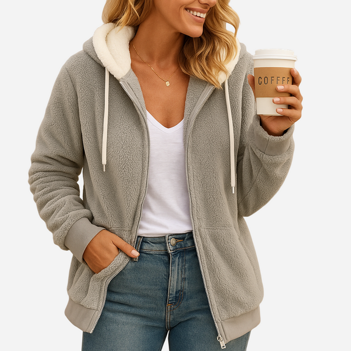 Fleece Weste für Damen - Lang, Kapuze & Warm für den Winter