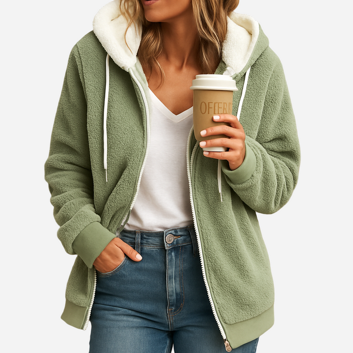 Fleece Weste für Damen - Lang, Kapuze & Warm für den Winter