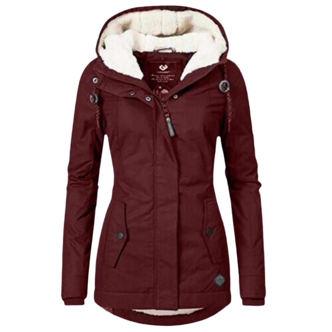 Gabriella Parka | Wasserdichter langer Winterparka mit Kapuze und Fleecefutter für Damen