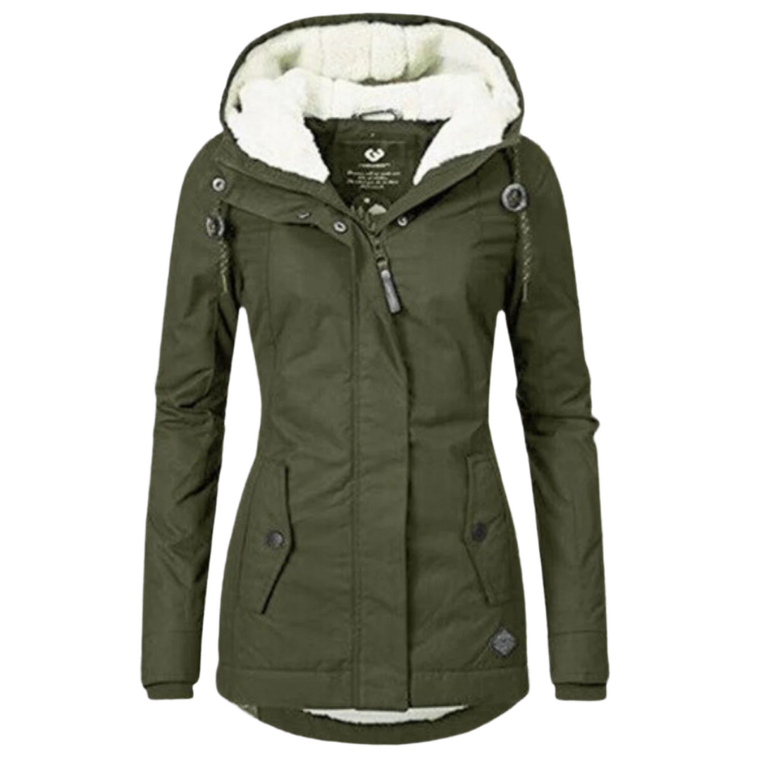 Gabriella Parka | Wasserdichter langer Winterparka mit Kapuze und Fleecefutter für Damen