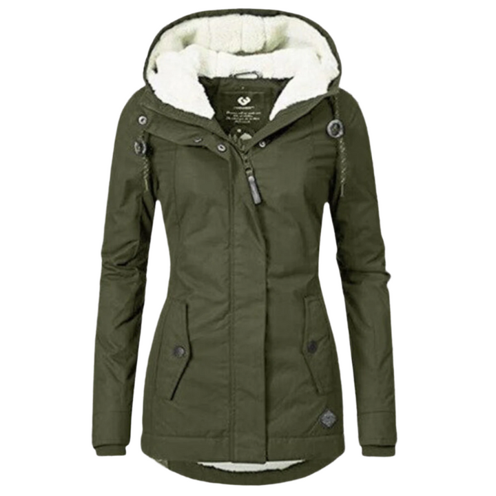 Gabriella Parka | Wasserdichter langer Winterparka mit Kapuze und Fleecefutter für Damen
