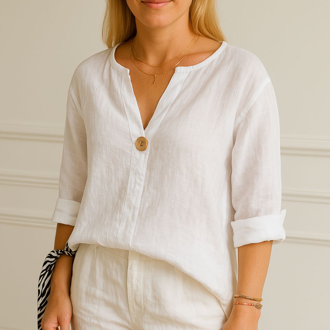 Olivia Tunika-Bluse | Leichte Leinenwoll-Mix Sommerbluse Für Damen