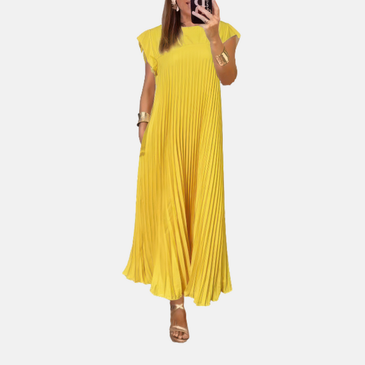 Sommerkleid für Damen - Elegantes Maxikleid mit Plissee