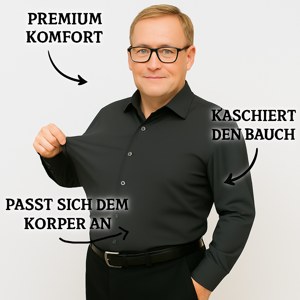 Gents Ultra Stretch Hemd | Knitterfreie Hemd mit tailliertem Schnitt