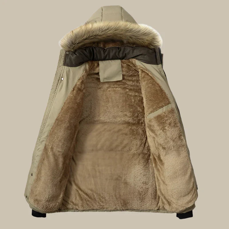 Kane Parka | Lange wasserfeste Winterjacke für Herren mit Fleece-Futter