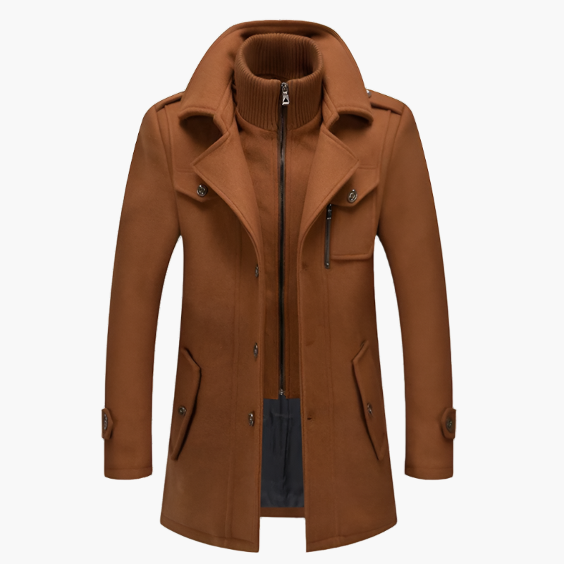 Wollmantel für den Herbst - Premium Lange Wasserfeste Jacke für Herren