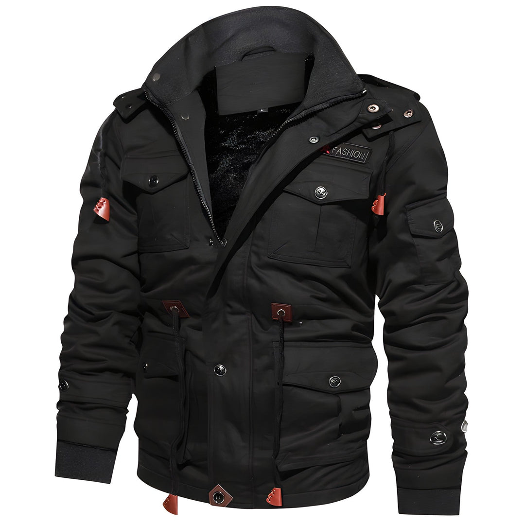 Winterjacke für Herren - Militärjacke mit fleece und mehreren Taschen