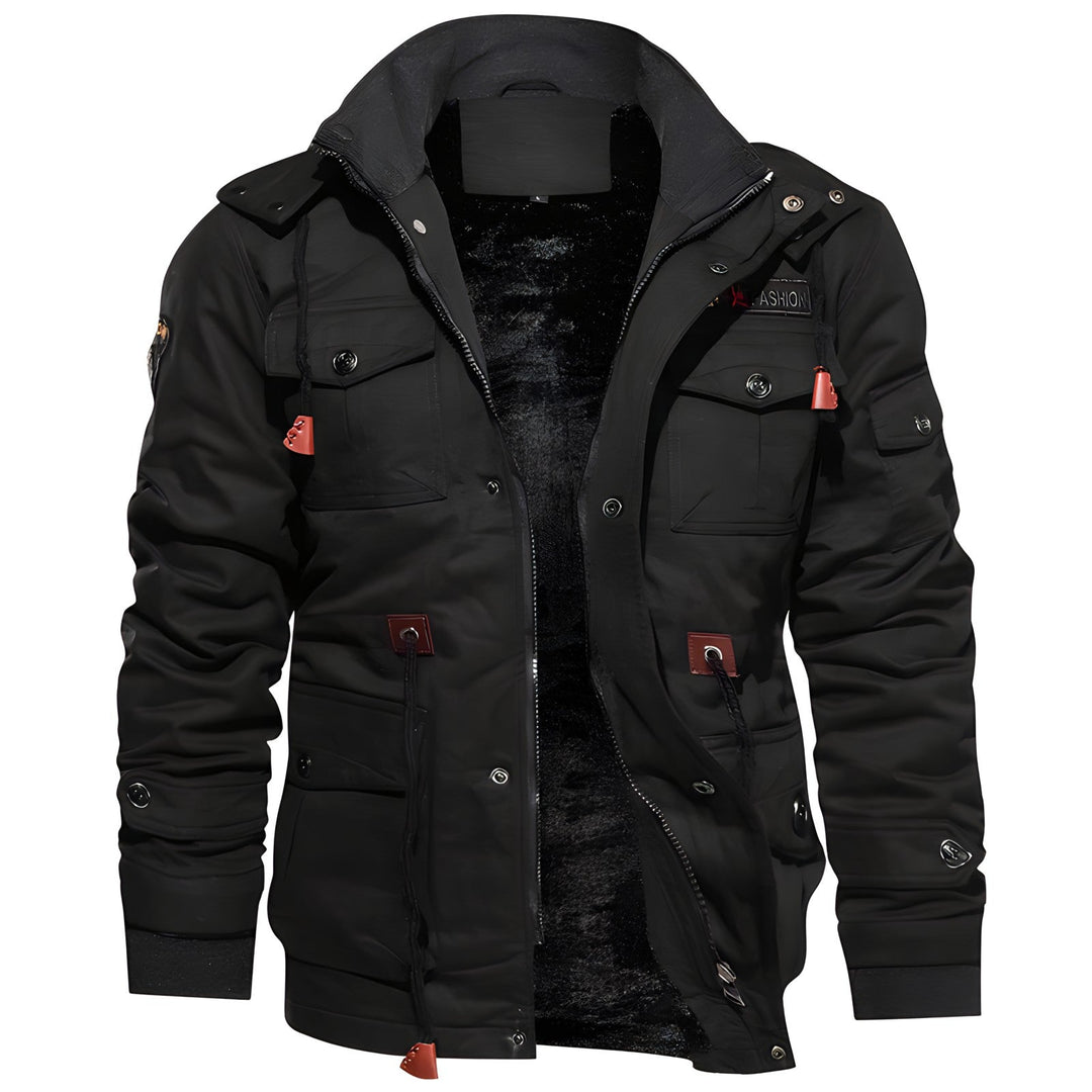Winterjacke für Herren - Militärjacke mit fleece und mehreren Taschen