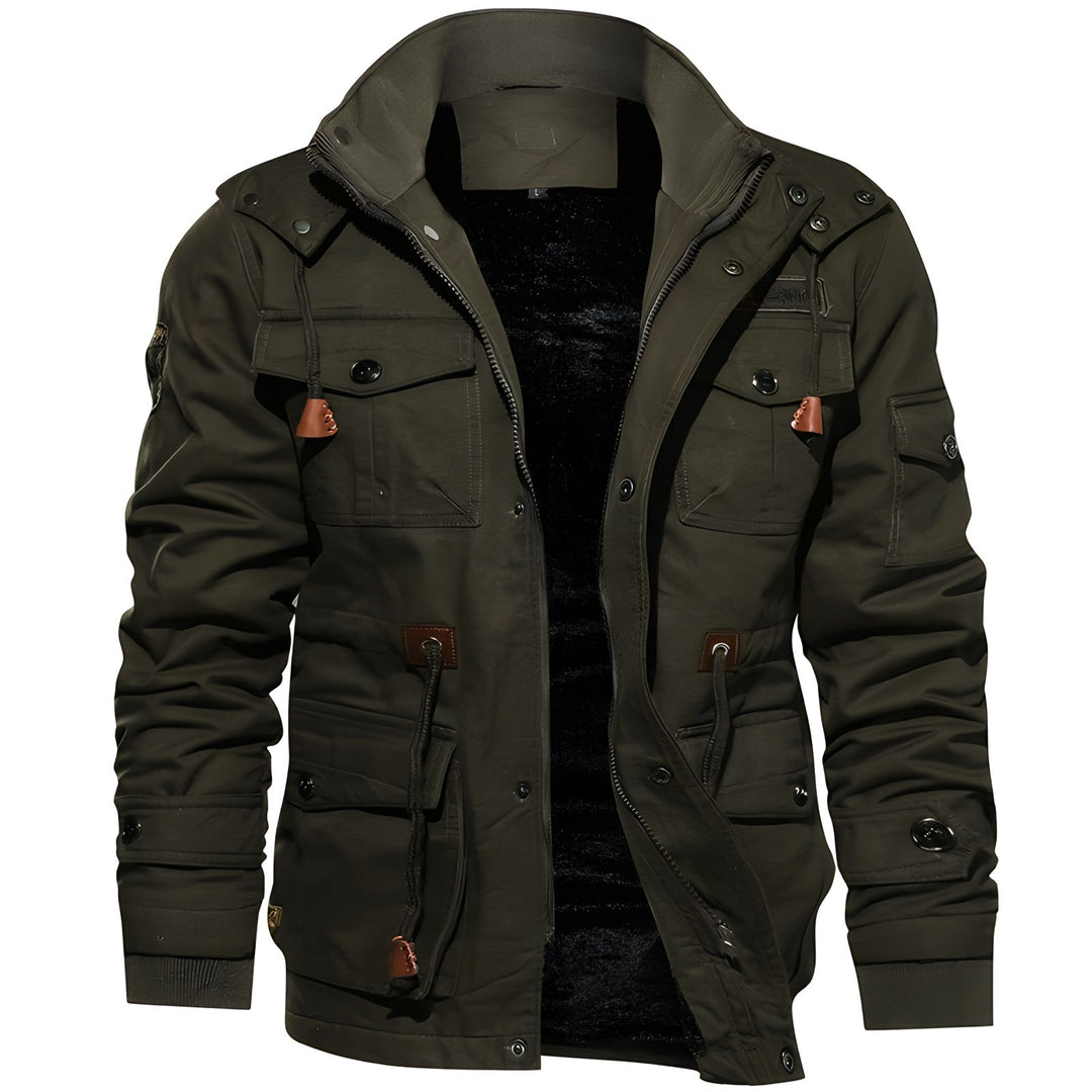 Winterjacke für Herren - Militärjacke mit fleece und mehreren Taschen