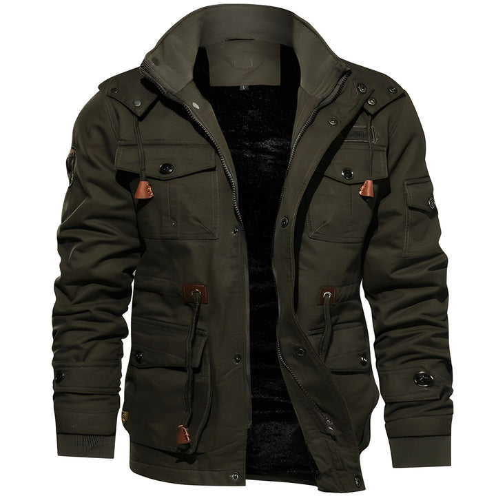Winterjacke für Herren - Militärjacke mit fleece und mehreren Taschen
