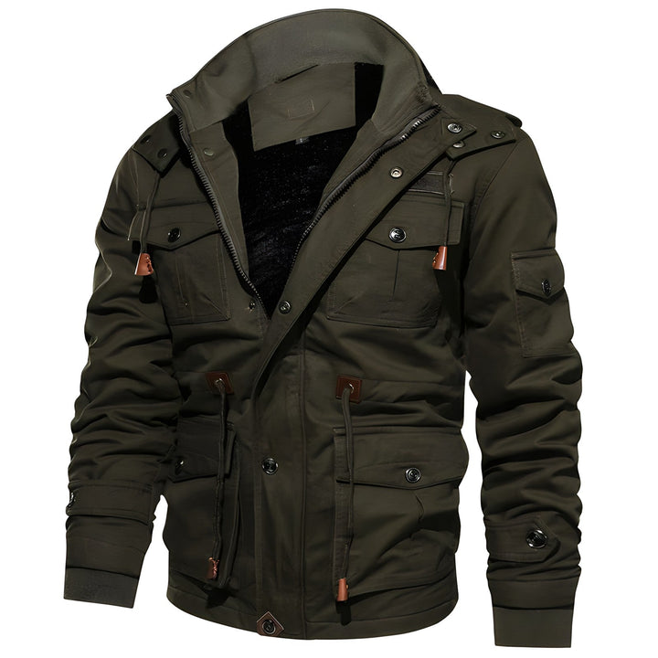 Winterjacke für Herren - Militärjacke mit fleece und mehreren Taschen