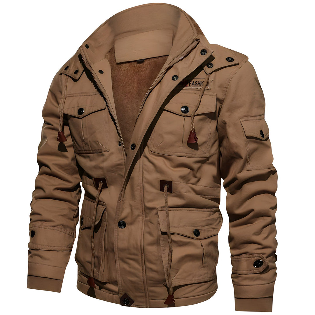 Winterjacke für Herren - Militärjacke mit fleece und mehreren Taschen
