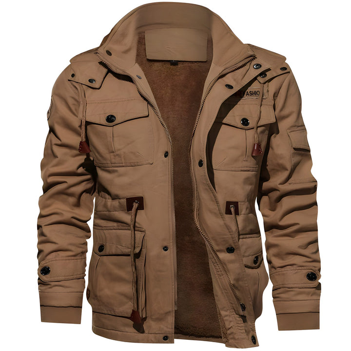 Winterjacke für Herren - Militärjacke mit fleece und mehreren Taschen