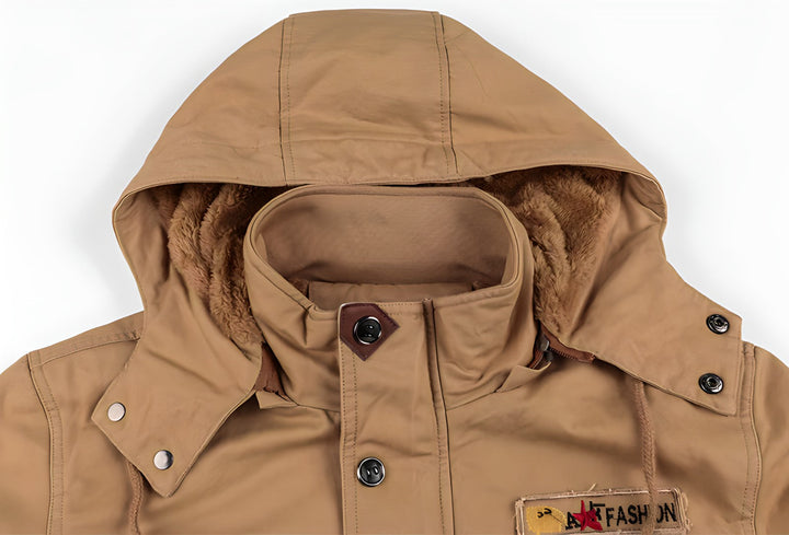 Winterjacke für Herren - Militärjacke mit fleece und mehreren Taschen