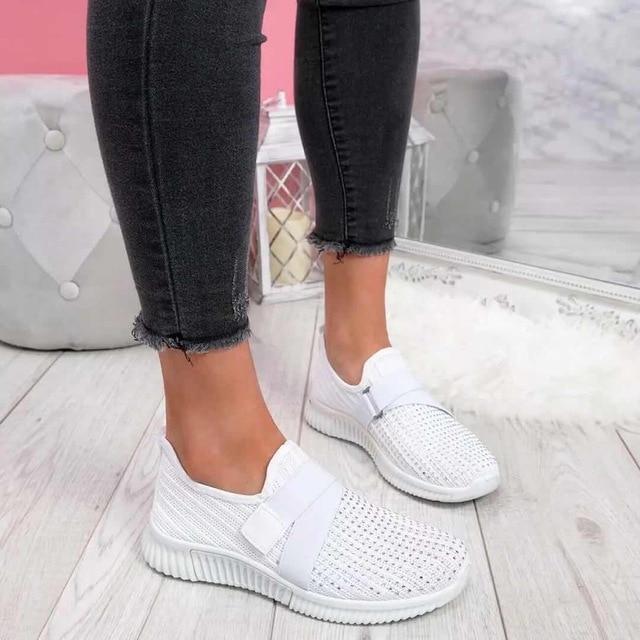 Sneaker für Damen - Bequeme Sommerschuhe mit Fußbett für Sommer