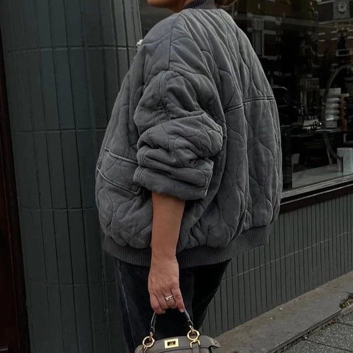 Gesteppte Oversize Bomberjacke für Damen – Kurze, leichte Steppjacke für den Übergang