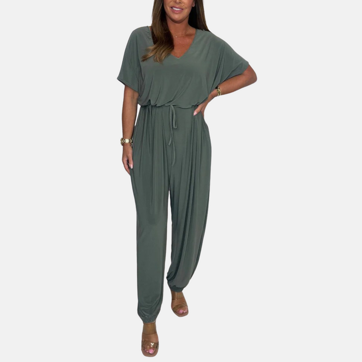 Jumpsuit - Luftig Stylischer Jumpsuit mit V-Ausschnitt