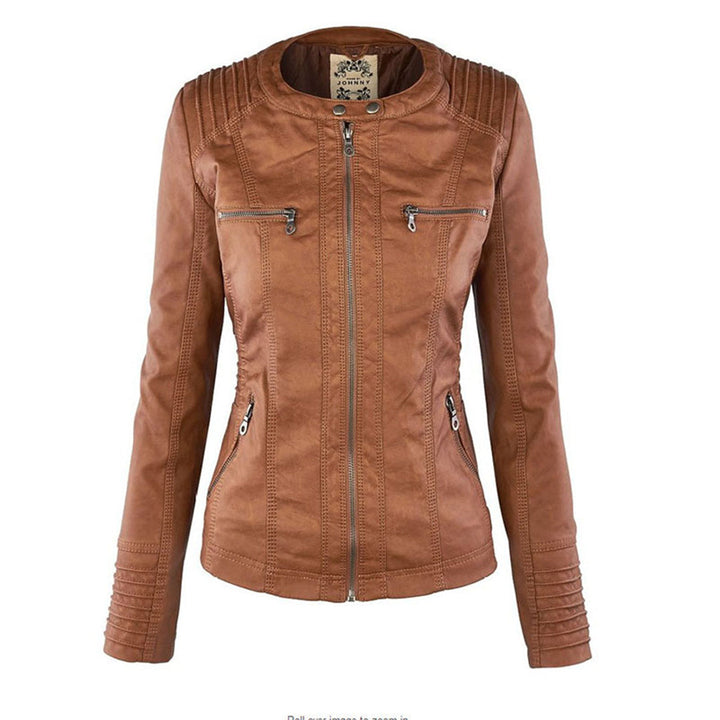 Lederjacke für Damen - Wetterfester jacke mit Kapuze