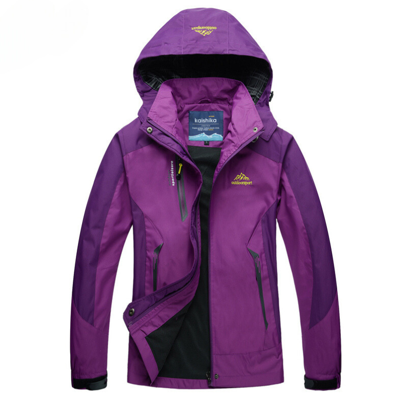 Atmungsaktive Regenjacke für Damen – Wasserdichte & winddichte Outdoorjacke mit Kapuze