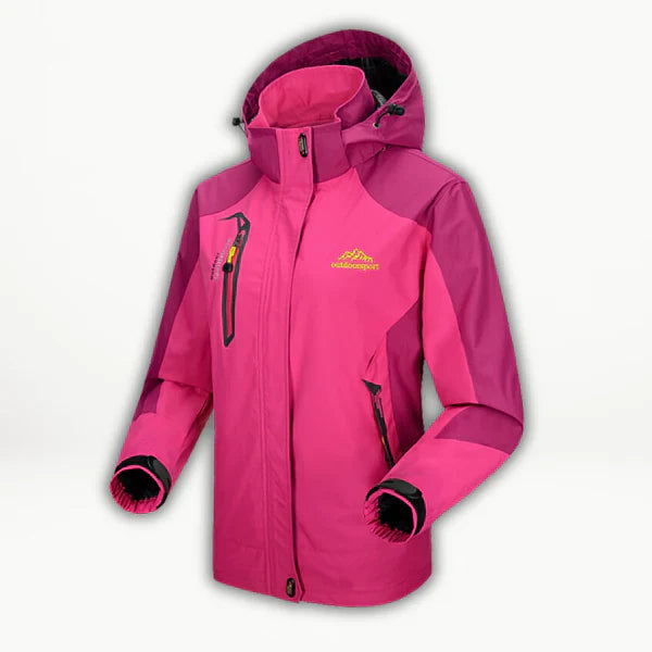 Atmungsaktive Regenjacke für Damen – Wasserdichte & winddichte Outdoorjacke mit Kapuze