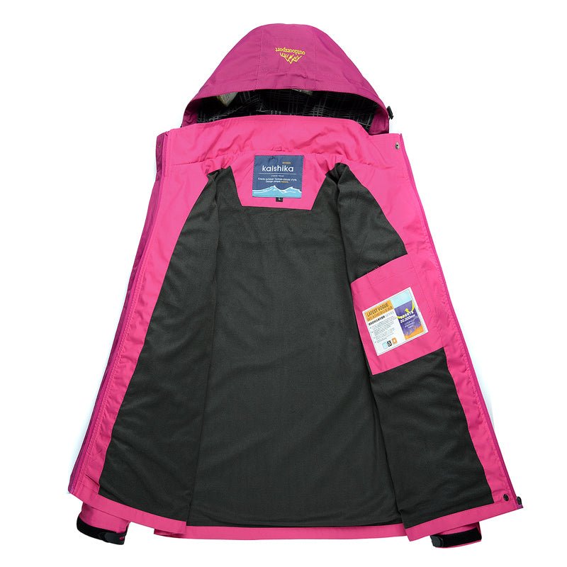 Atmungsaktive Regenjacke für Damen – Wasserdichte & winddichte Outdoorjacke mit Kapuze