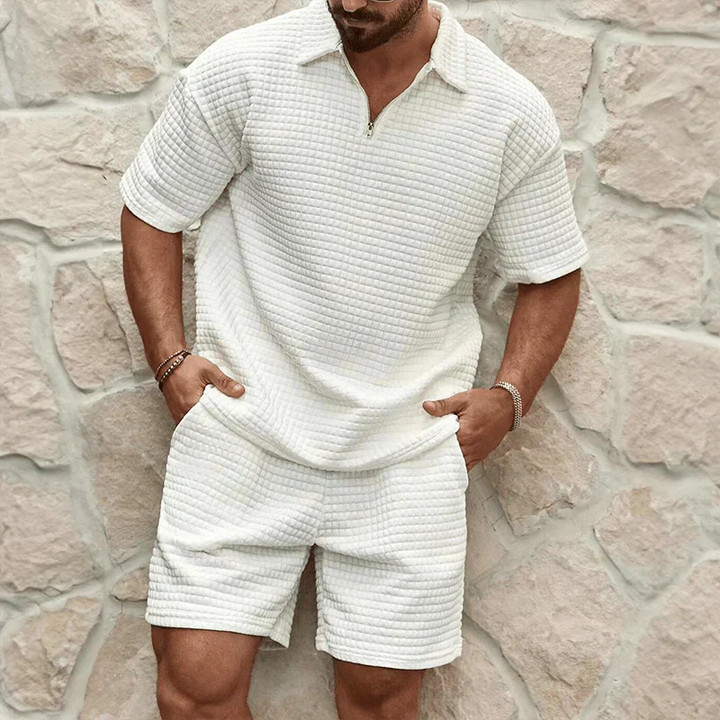 Capri SommerSet | Zweiteiliger-set Hemd und Shorts Für Herren