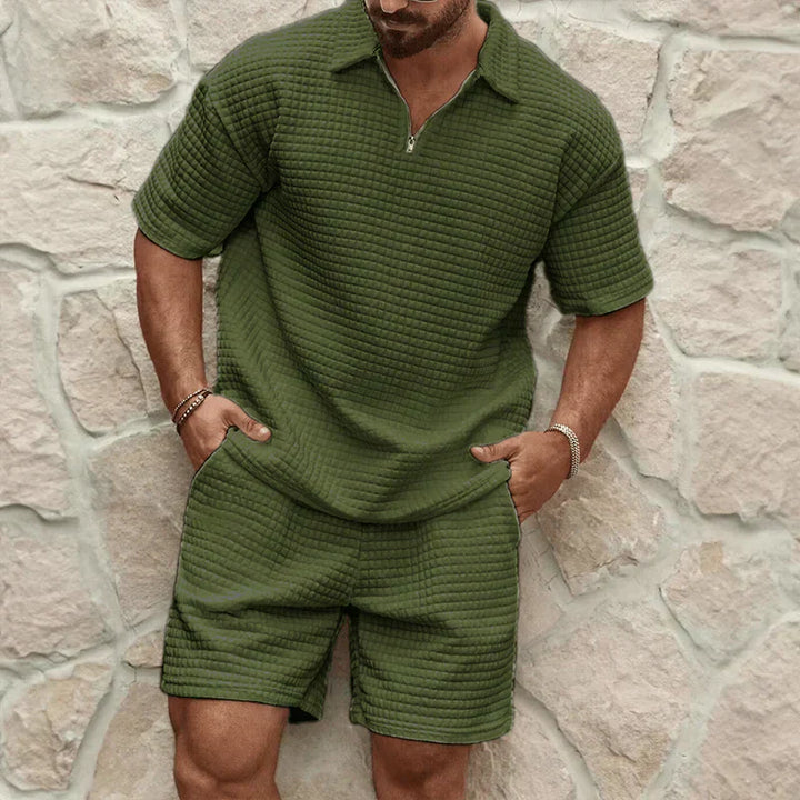 Capri SommerSet | Zweiteiliger-set Hemd und Shorts Für Herren