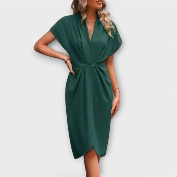 Wickelkleid für Damen - Stilvolles Midi Abendkleid für Sommer