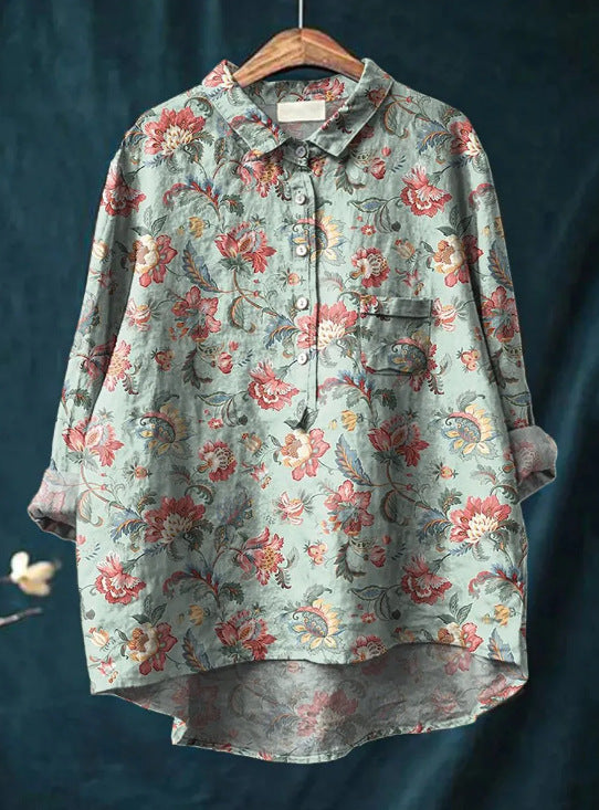 Claudia Bluse | Klassische Bluse Mit Blumenmuster