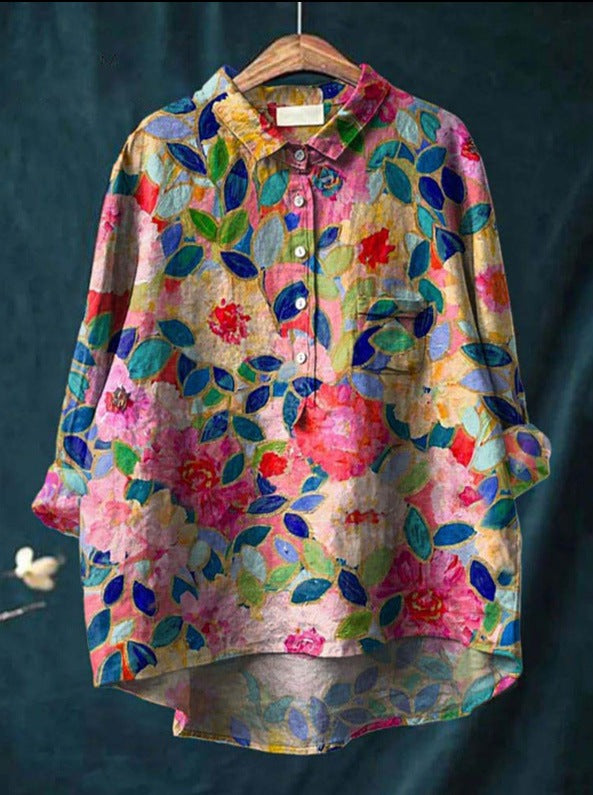 Claudia Bluse | Klassische Bluse Mit Blumenmuster
