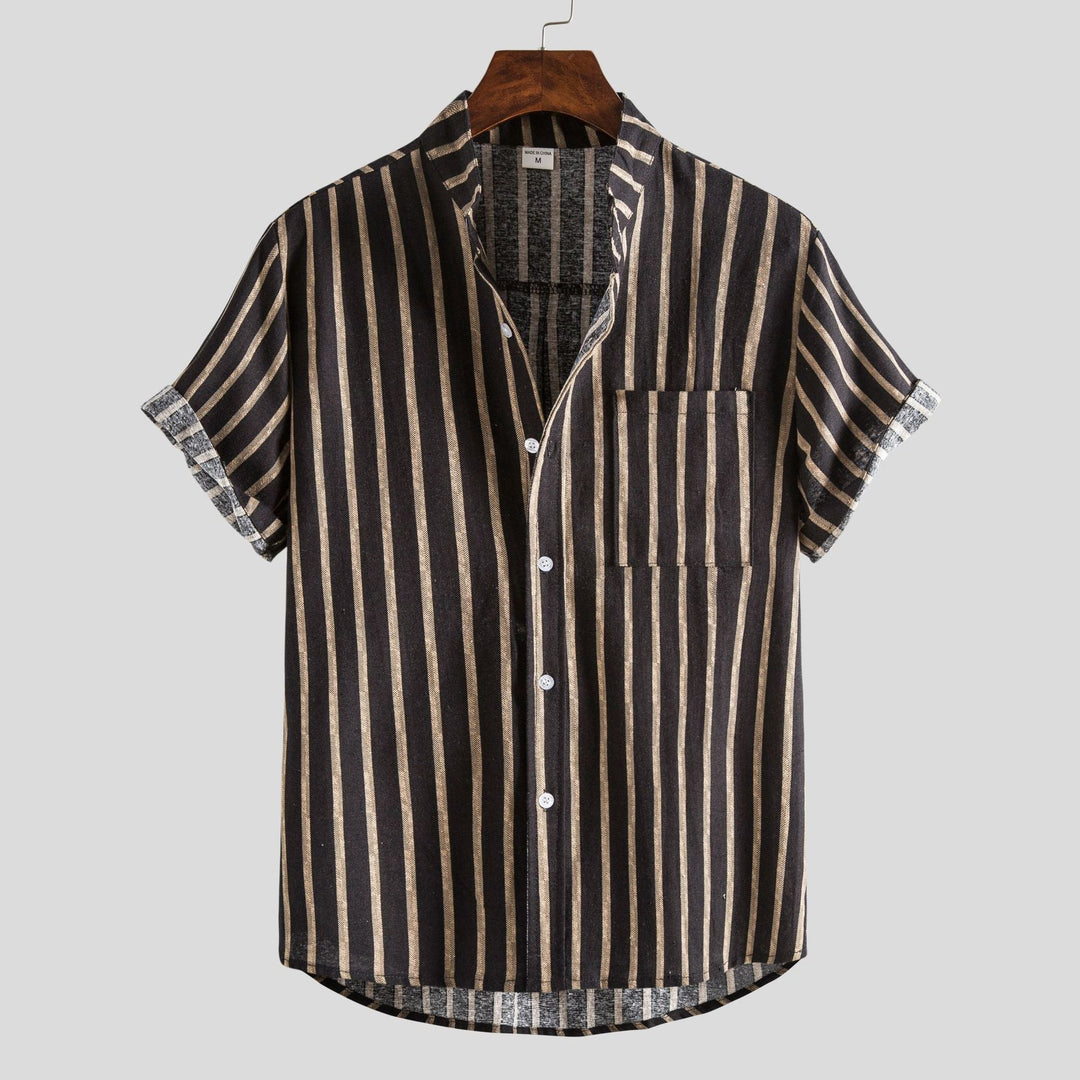 Gents Freizeithemd | Herren Kurzarm Hemd mit Ethno-Muster