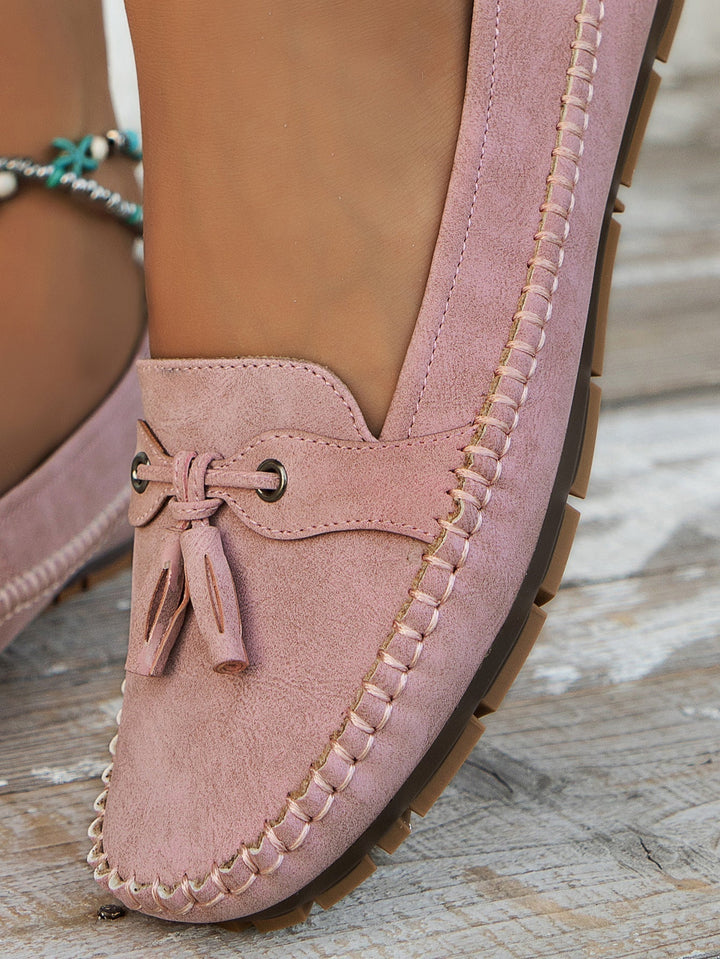 Mokassins - Bequeme Halbschuhe mit Schleife für Sommer