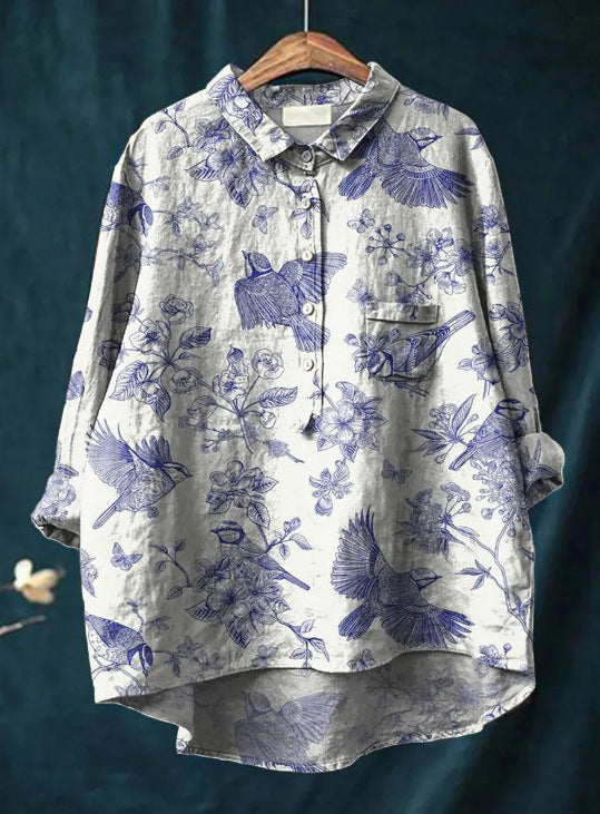 Claudia Bluse | Klassische Bluse Mit Blumenmuster