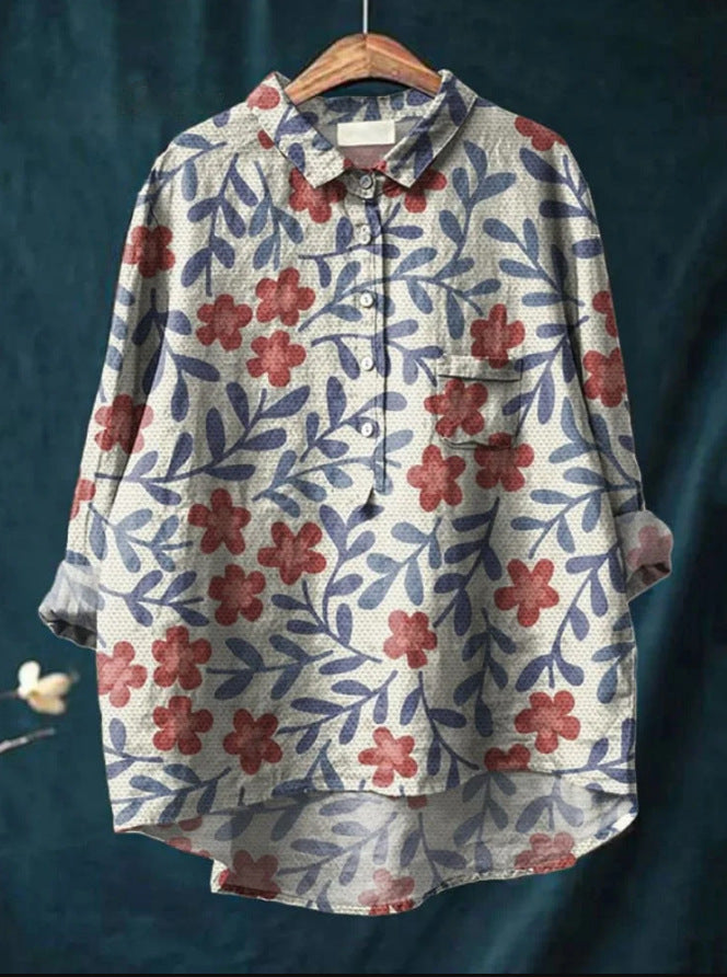 Claudia Bluse | Klassische Bluse Mit Blumenmuster