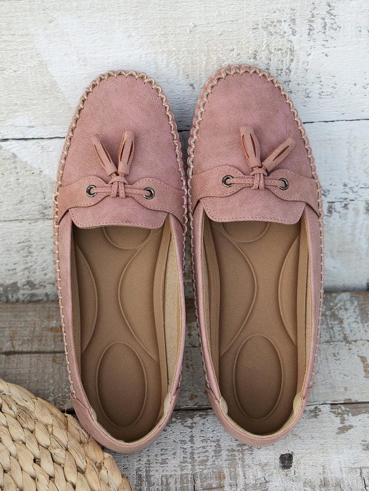 Mokassins - Bequeme Halbschuhe mit Schleife für Sommer