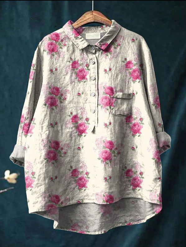 Claudia Bluse | Klassische Bluse Mit Blumenmuster
