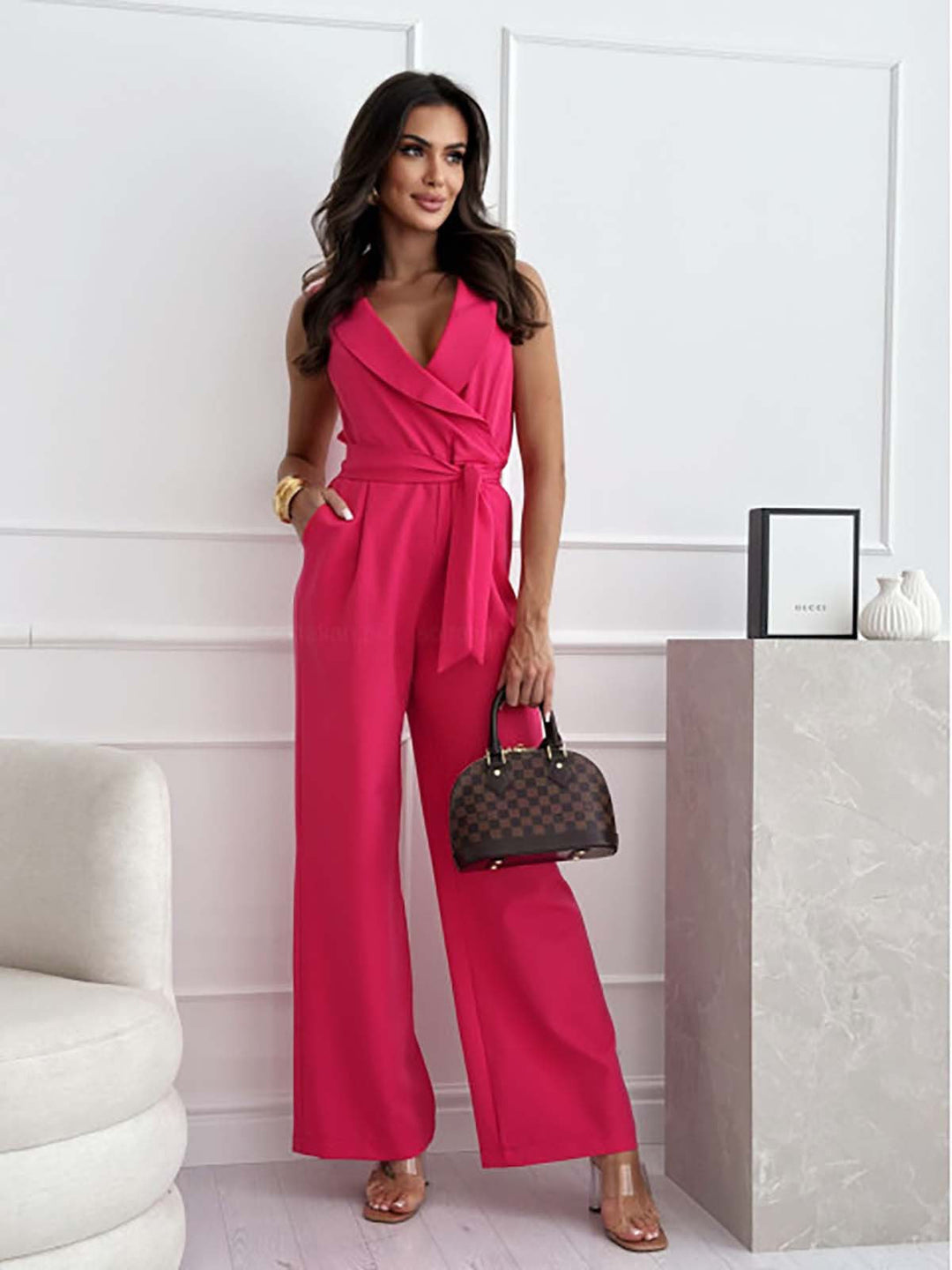 Jumpsuit - Eleganter Wickel-Jumpsuit für Sommer
