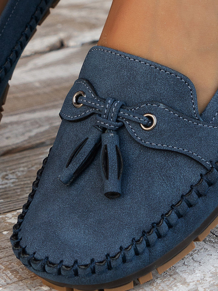 Mokassins - Bequeme Halbschuhe mit Schleife für Sommer