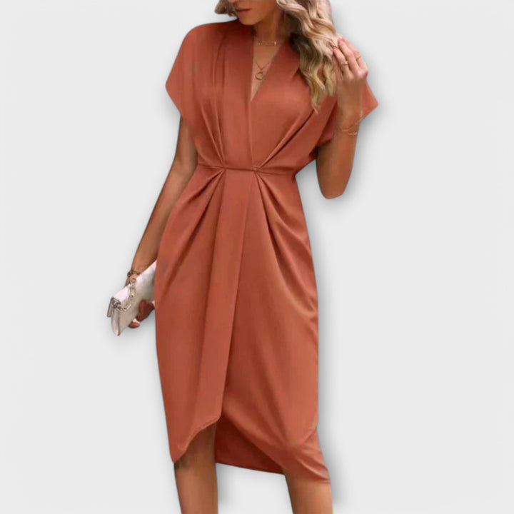 Wickelkleid für Damen - Stilvolles Midi Abendkleid für Sommer
