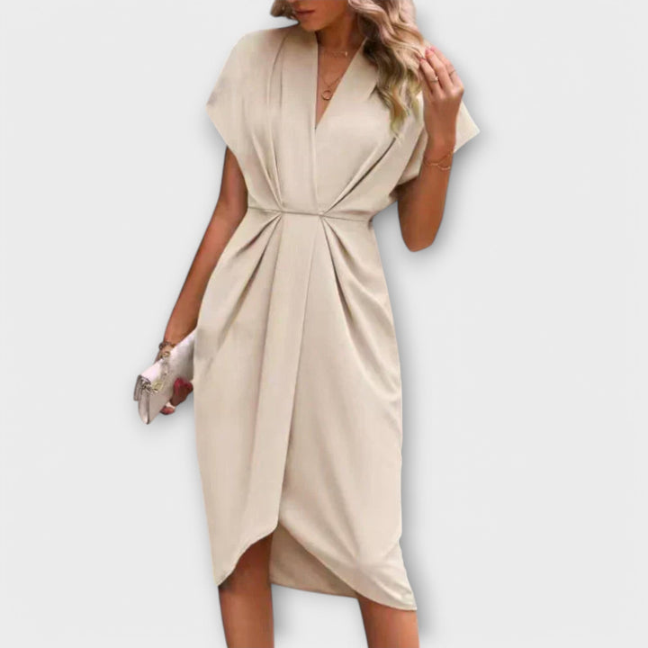 Wickelkleid für Damen - Stilvolles Midi Abendkleid für Sommer