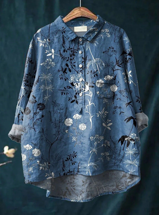 Claudia Bluse | Klassische Bluse Mit Blumenmuster