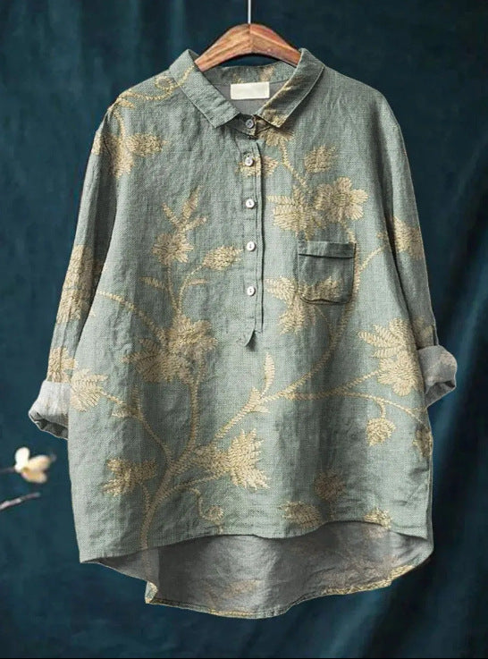 Claudia Bluse | Klassische Bluse Mit Blumenmuster
