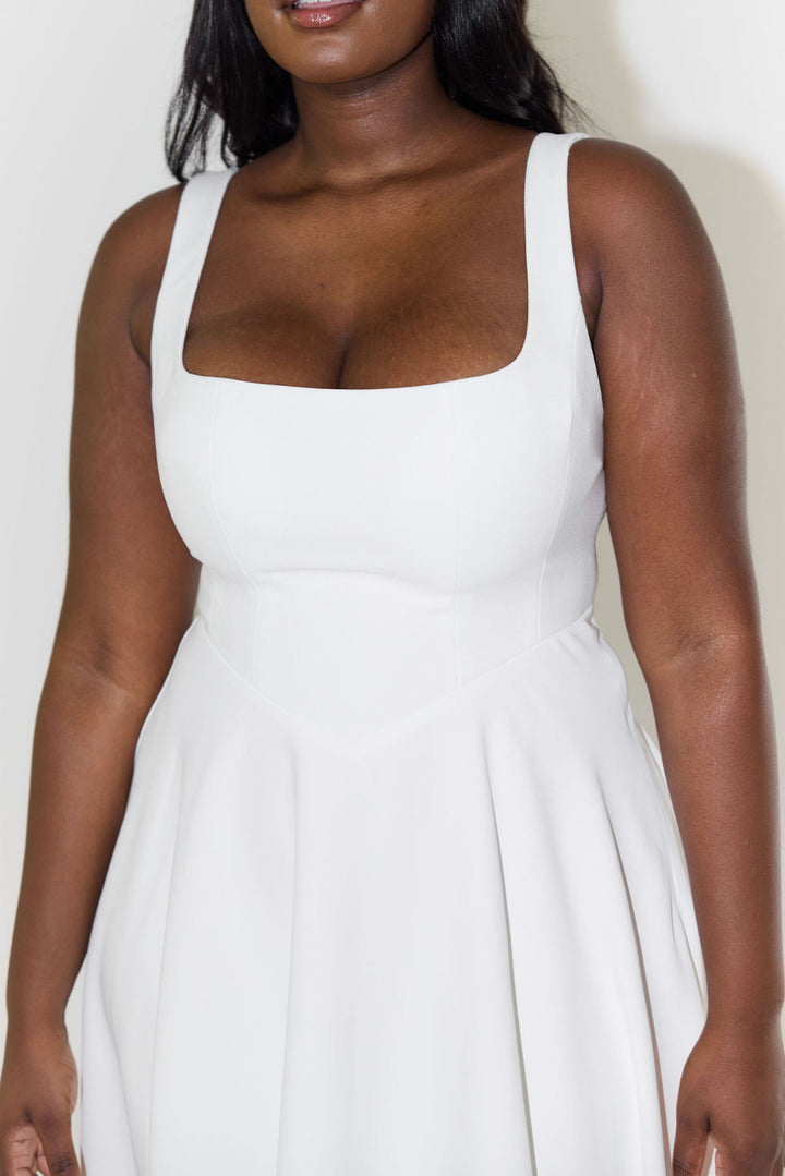 Abendkleid für Damen - Elegantes Midi-Trägerkleid für Sommer