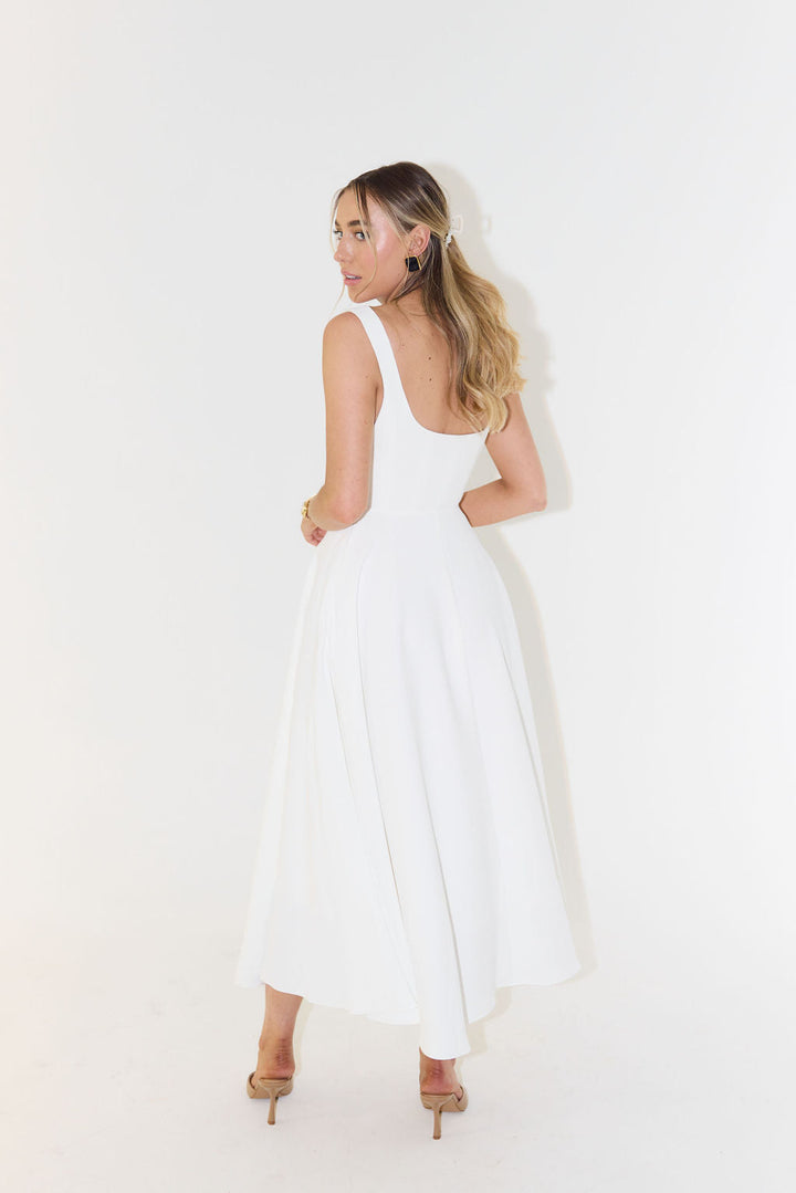 Abendkleid für Damen - Elegantes Midi-Trägerkleid für Sommer