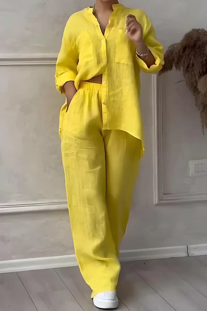 Zweiteiler für Damen - Bequemes Sommerset mit Bluse & Sommerhose